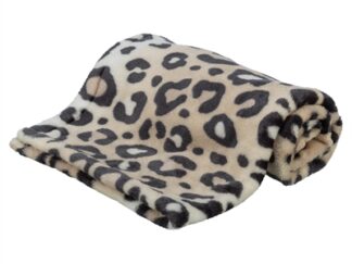 Trixie Hondendeken Leo Soft Pluche Creme / Panterprint